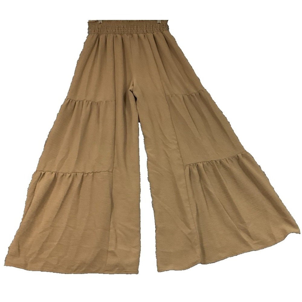 Persaya Womens Sz L Pallazzo Wide Leg Light Weight Beach Resort Wear Pants